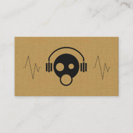 Una tarjeta de visita fresca del icono de DJ de la