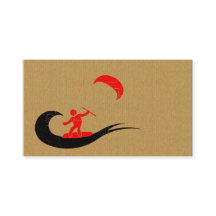 Una tarjeta de visita fresca del kitesurf de la