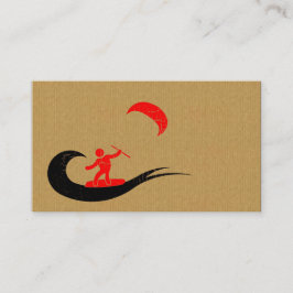 Una tarjeta de visita fresca del kitesurf de la