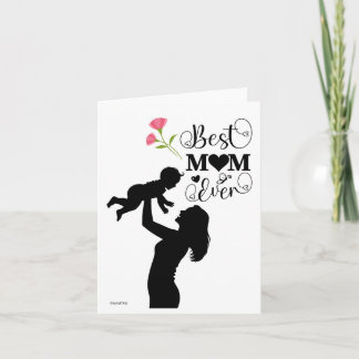 Una tarjeta del Día de la Madre en blanco y negro