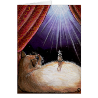 Una tarjeta del ratón del gato de la ESTRELLA QUE