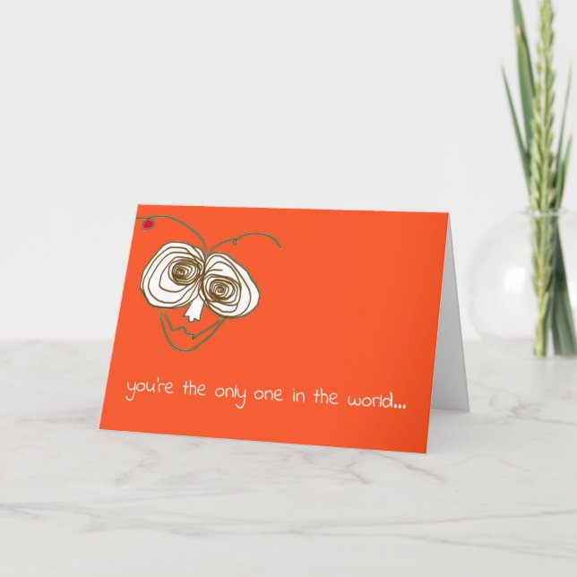 Una tarjeta divertida que dice que eres especial y (Anverso)