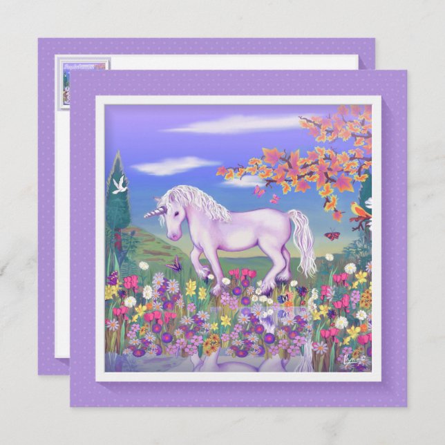 Una tarjeta en blanco Paraíso Púrpura (Anverso / Reverso)