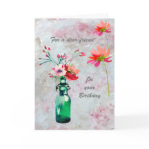 Una tarjeta especial de cumpleaños floral para un 