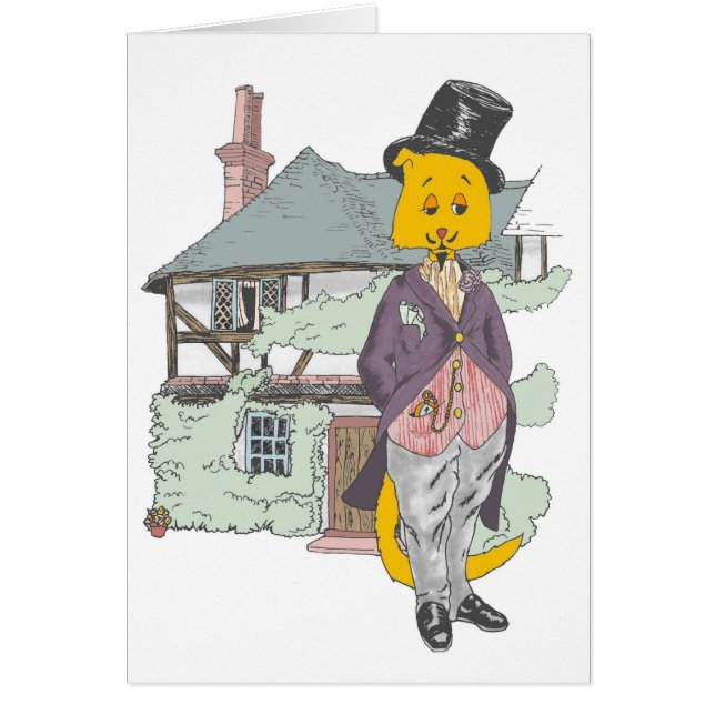 Una tarjeta felina fina (Frente)