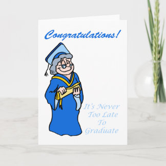 Una tarjeta más vieja y más sabia del graduado