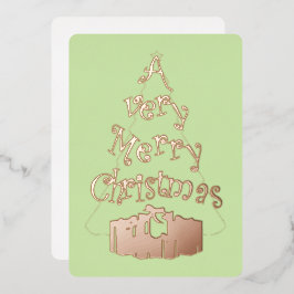 Una tarjeta navideña muy feliz