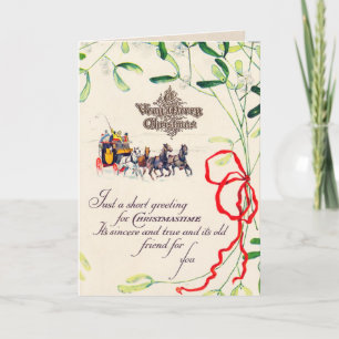 Una tarjeta navideña muy feliz con Sled