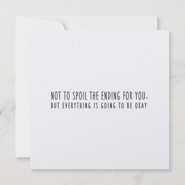 Una tarjeta OKAY 5.25 x 5.25 (Anverso)