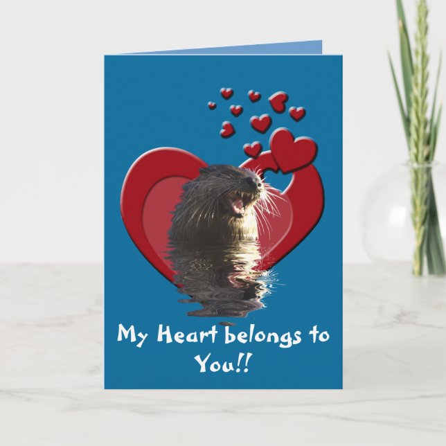 Una tarjeta Otter Valentine (Anverso)