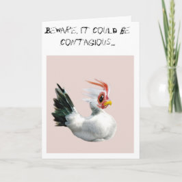 Una tarjeta para los amigos obsesionados del pollo