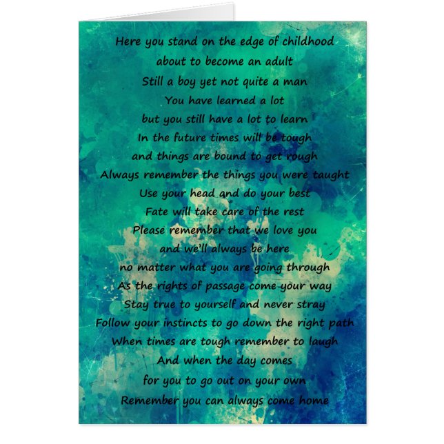 Una tarjeta para nuestro hijo (Frente)