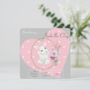 UNA TARJETA PLANA DE ANUNCIO DE NACIMIENTO PERSONA