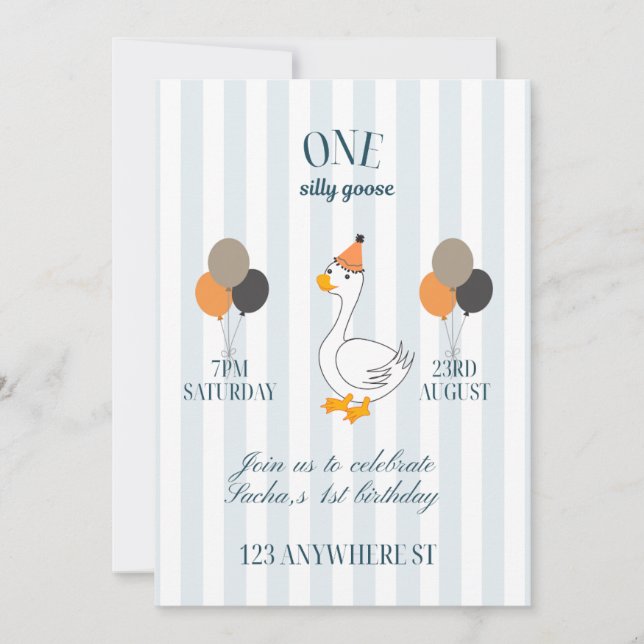 Una Tarjeta Plana de Invitación de Cumpleaños de U (Anverso)