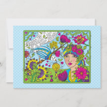 Una tarjeta plana de vida ocupada 7"x5"