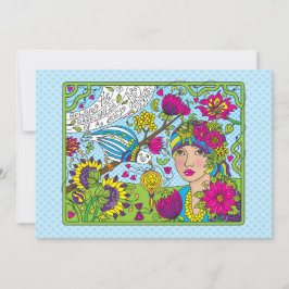 Una tarjeta plana de vida ocupada 7"x5"