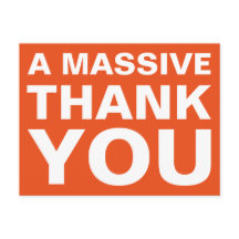 Una tarjeta postal de agradecimiento masiva