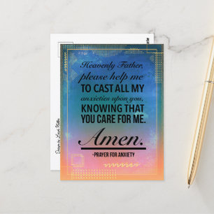 Una tarjeta postal de oración para la ansiedad
