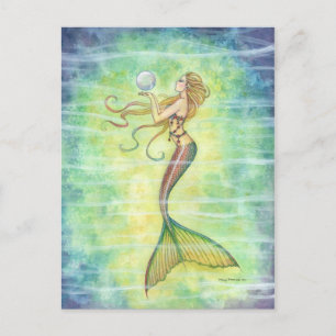 Una Tarjeta Postal de Sirena con una Burbuja