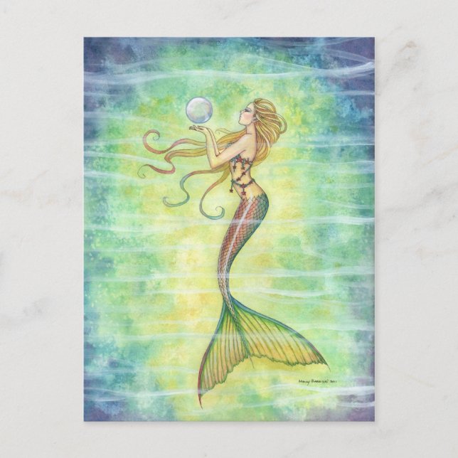 Una Tarjeta Postal de Sirena con una Burbuja (Anverso)