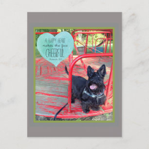 Una tarjeta postal de sonrisa alegre