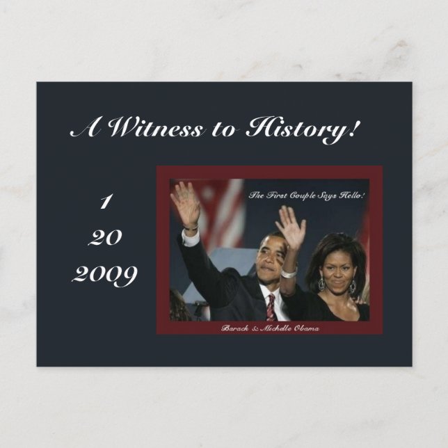 Una tarjeta postal de testigo de la historia (Anverso)