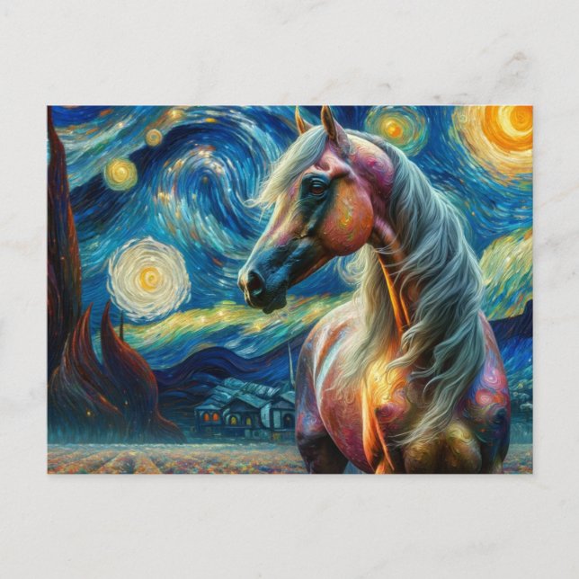 Una tarjeta postal de Van Gogh de la Noche Starry  (Anverso)