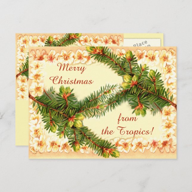 Una tarjeta postal navideña (Anverso / Reverso)