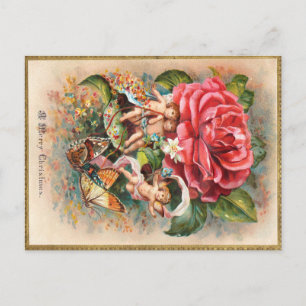 Una tarjeta postal vintage de Navidad de la era vi