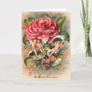 Una tarjeta postal vintage de Navidad de la era vi