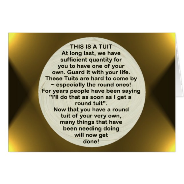 Una tarjeta redonda del ~ de Tuit (Anverso (Horizontal))