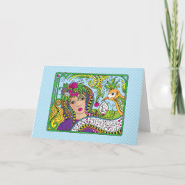 Una tarjeta Slate_Greeting limpia