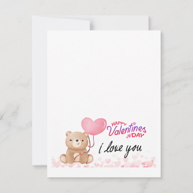 Una tarjeta temática del Día de San Valentín de un (Reverso)