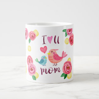 Una taza con una hermosa imagen de que te amo, tie