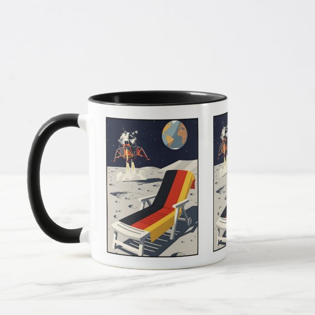 Una taza de café divertida con tema alemán (Izquierda)