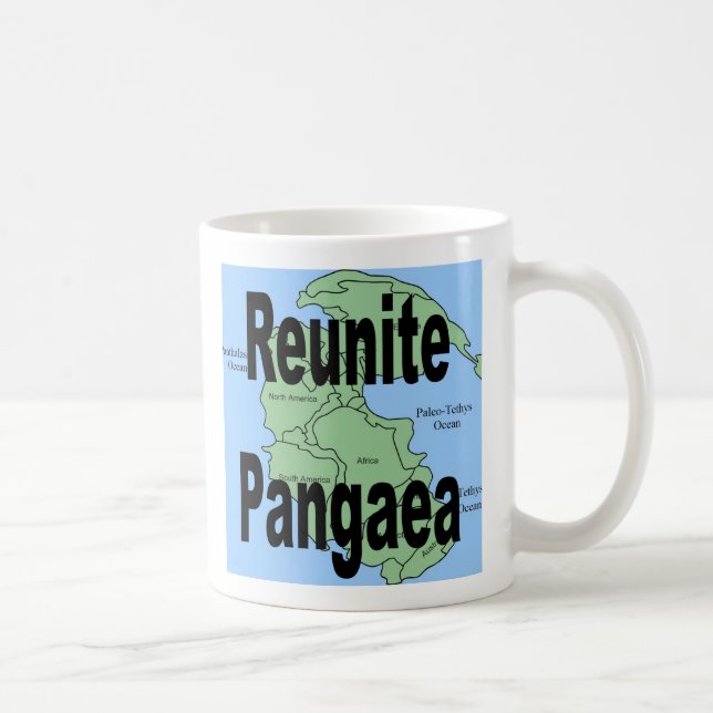 Una taza de café divertida "Reunite Pangaea" (Derecha)