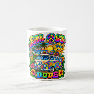 una taza de café hippie.