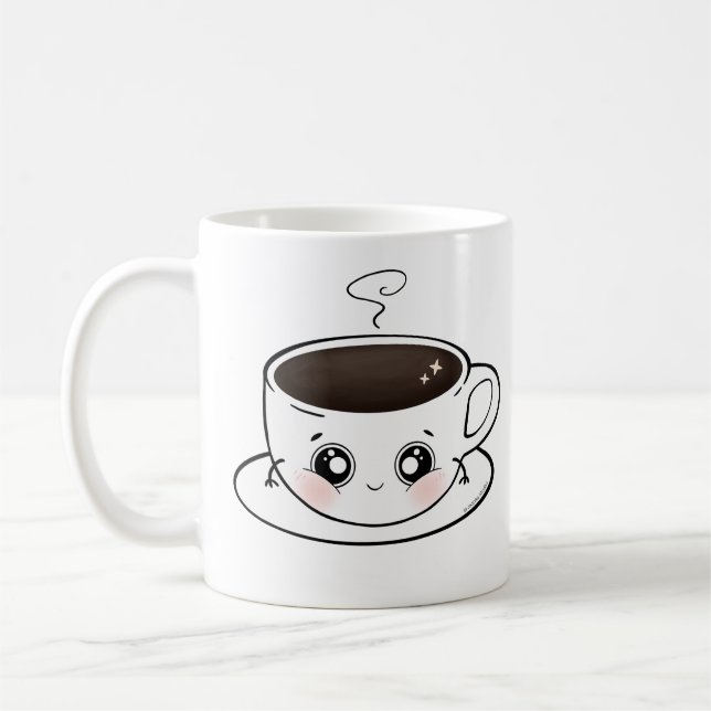 Una taza de café linda - Kawaii (Izquierda)