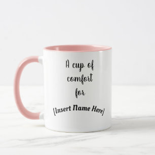 Una taza de comodidad personalizó la taza de café