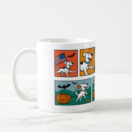 Una taza de Halloween graciosa y graciosa con perr
