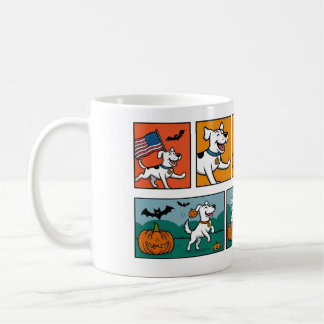 Una taza de Halloween graciosa y graciosa con perr