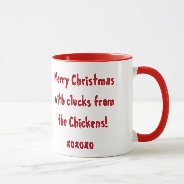¡Una taza de los pollos de las Felices Navidad! (Derecha)