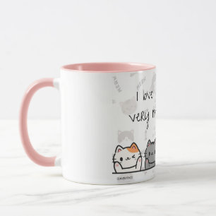 Una taza de Meow y Kitty de Amor para tu ser queri
