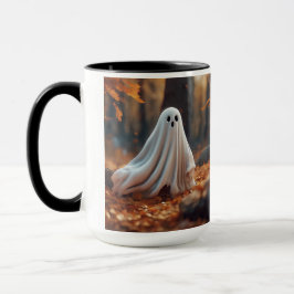 Una taza de otoño con un bollo