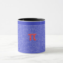 Una taza del pi (π) grande para el friki de la