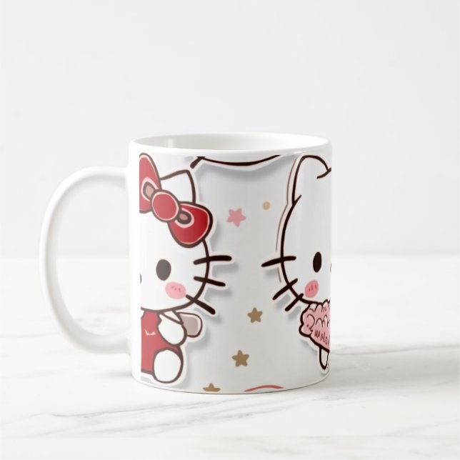 una taza diseñada con un lindo gatito (Izquierda)