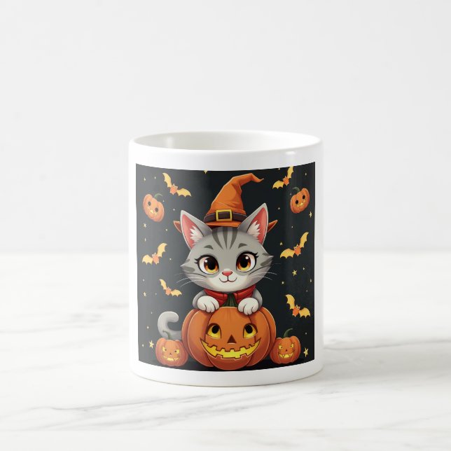 una taza linda para Halloween. (Centro)