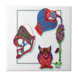 Una teja de neón del Doodle