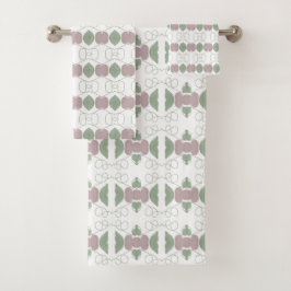 Una Toalla Con Flores Rosas Y Verdes.