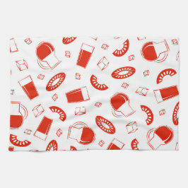 Una toalla de cocina con una impresión luminosa y 